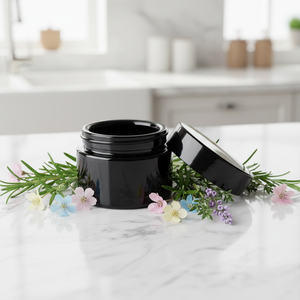 Frasco de Vidrio Violeta Oscuro Ecológico con Protección UV para Envasado de Cremas Cosméticas, una Colección Exclusiva de Envases Cosméticos - Product Image 1