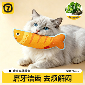 Plush Fish Cat Toy With Catnip Interactive Sound For Kittens Pet Entertainment - Product Image 2