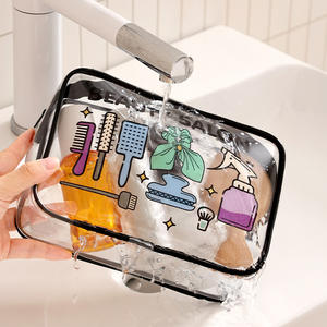 Bolsa de Cosméticos Transparente Beilian, Bolsa Rectangular para Guardar Maquillaje, Bolsa de Aseo para Viaje - Product Image 2