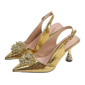 C12053a vendita calda donna <span class=keywords><strong>sandali</strong></span> con <span class=keywords><strong>tacco</strong></span> a punta scarpe da sposa per la sposa - Product Image 5