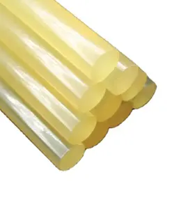 Ambiente amigável Elastic Light Yellow Color Silicon Bar DIY Customizável Tamanho EVA Hot Melt Glue Stick