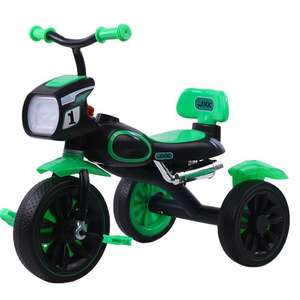 China Fabrik Großhandel Günstige Schaum Räder Musik Licht Baby Dreiräder Kinder Trike/ EVA Rad Licht Musik grün Kid Dreiräder - Product Image 1