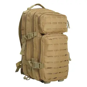 Outdoor Camouflage Large Capacity Khaki Laser Cut Casual Bag Tactical Molle Camping Hiking Backpack Waterproof