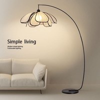 Lampe sur pied LED E27 de style médiéval en forme de pétale, à changement de couleur, vintage Wabi-Sabi, décorée de fleurs, pour chambre et hôtel