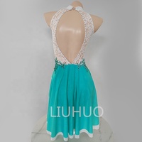Robe de pole dance une pièce pour femmes LIIU HUO Green Diamond, compétition, entraînement, personnalisable, robe de danse lyrique