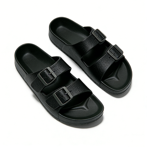 Claquettes d'extérieur pour hommes avec logo personnalisé, en EVA, avec soutien de la voûte plantaire, sangle réglable, antidérapantes, taille 37-47, pour la piscine et la plage - Product Image 3