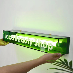 Hiện đại Acrylic <span class=keywords><strong>LED</strong></span> hộp đèn của nhà máy Milky Trắng hiển thị kệ với hấp dẫn dẫn dẫn chiếu sáng cho cửa hàng quảng cáo - Product Image 2