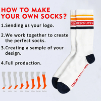 Chaussettes de sport personnalisées en coton rayé avec caractéristique antibactérienne Position du bas du logo Style sportif à la mode Chaussette personnalisée du fabricant