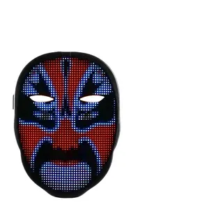 Maschera a LED controllata da App per bambini viso programmabile che trasforma il Costume digitale luminoso di Halloween per feste