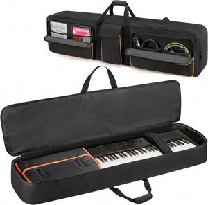 Sac de transport pour clavier de piano électronique 88 touches, certifié BSCI, avec double bandoulière, souple et résistant - Product Image 2