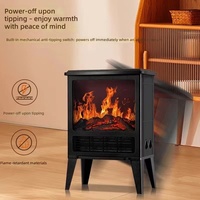 Cheminée électrique de style européen avec flamme simulée 3D, chauffage domestique économe en énergie 1500-2000W, portée 11-20m, protection contre la surchauffe