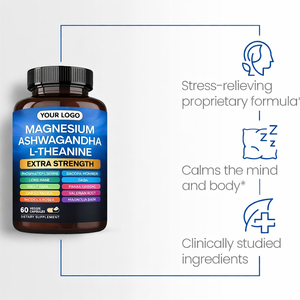Suplemen Magnesium Alami Ashwagandha L-Theanine - 60 Kapsul Nabati - Bersertifikat GMP - Product Image 5