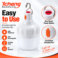 Ampoule LED rechargeable pour le camping, 40W, lampe de tente portable avec crochet pour la maison, alimentation de secours en cas d'urgence