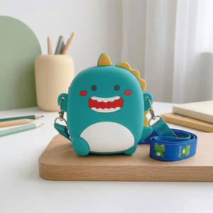 Porte-monnaie en silicone <span class=keywords><strong>Pop</strong></span> <span class=keywords><strong>It</strong></span> avec logo personnalisé, motif dessin animé (canard, panda, <span class=keywords><strong>grenouille</strong></span>), porte-clés, mini sac bandoulière pour enfants, rangement pour écouteurs - Product Image 3