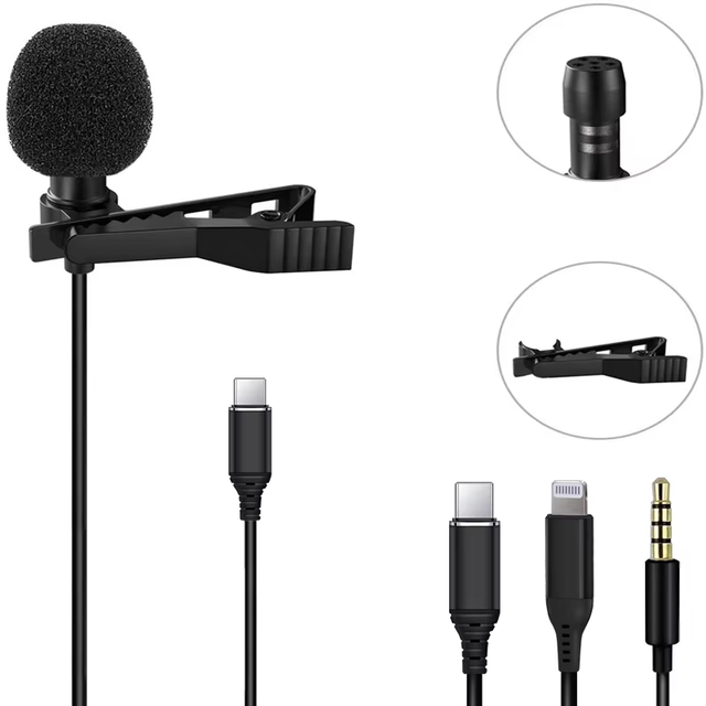 Best Seller Lavalier Mic Microphone Set Professional Portable  Lavalier Microphone with Lighting Connector