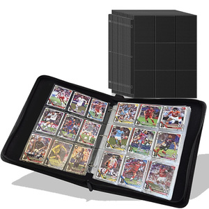 Carpeta de 9 bolsillos de cuero PU para cartas de juego, álbum de cartas, carpeta para tarjetas de béisbol, soporte para tarjetas coleccionables TCG y tarjetas deportivas - Product Image 1