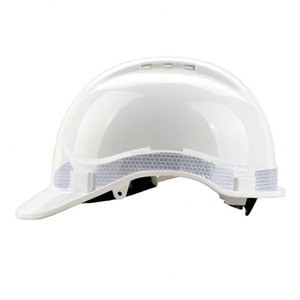 Casque de sécurité à fentes en V personnalisable en gros, directement de l'usine, échantillons gratuits, CE EN397, 4 points de suspension, bande réfléchissante - Product Image 1