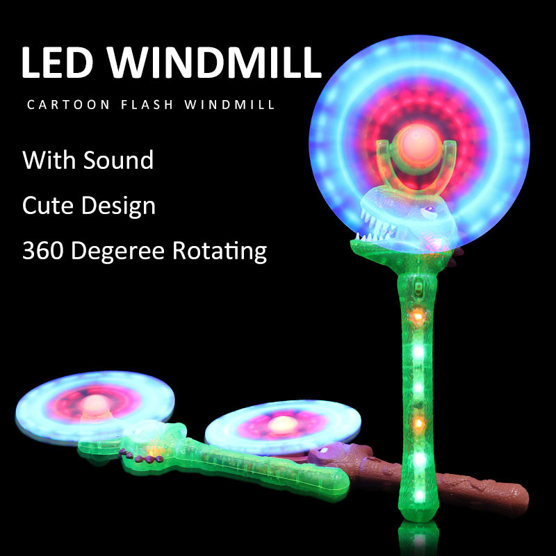 Moulin à Vent Lumineux LED Avec Musique – Baguette Rotative Clignotante Pour Fête, Anniversaire, Enfant
