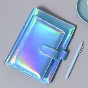 New Holiday Gifts Stationery Supplier Fancy Hologram Cover Diary Pen Holders Expanded Wallet Organizer Budget Planner Binder