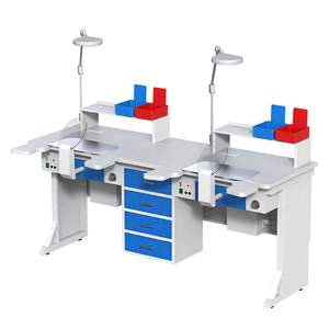 Bureau <span class=keywords><strong>de</strong></span> <span class=keywords><strong>laboratoire</strong></span> dentaire personnalisé Dent Processing Desks Dual Station Workbench - Product Image 2