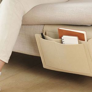 YY Felt Sofa Armrest <b>Hanging</b> <b>Storage</b> Bag Remote <b>Wall</b>-mounted <b>Storage</b> Bag Bedside <b>Storage</b> Bag for Bedroom - Product Image 3