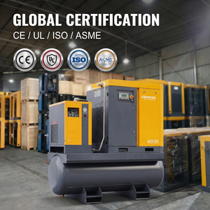 Compresor de Aire de Tornillo AHB-10A AHB-20A AirHorse de 7.5KW 15KW, IP54, Accionamiento por Correa en V, Industrial, 10HP 20HP, con Tanque de 500L - Product Image 6