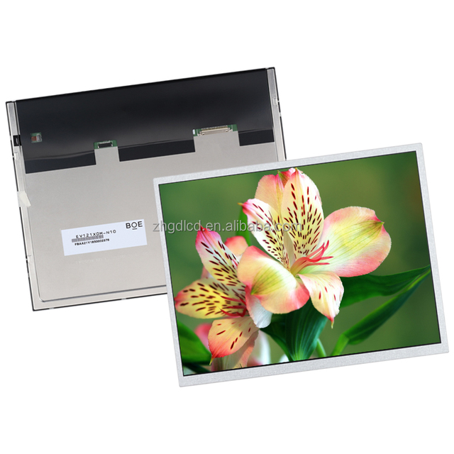 BOE 12.1" 1024x768 XGA Industrial LCD Panels PV121X0M-N10 EV121X0M-N10 12.1 Inch IPS TFT Display Module with Built-in LED Driver