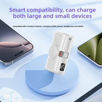 2026 Mini Kapsel-Lippenstift 2-in-1 Powerbank 10000mAh Mit Eingebauten Kabeln