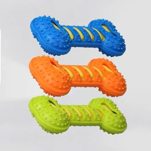 Jouet <span class=keywords><strong>à</strong></span> mâcher durable en forme d'os pour <span class=keywords><strong>chien</strong></span>, avec jouet interactif couineur pour animaux de compagnie, pour les races petites, moyennes et grandes - Product Image 4