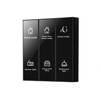 Interrupteur mural intelligent Zigbee avec panneau en verre pour maison connectée, contrôle à distance par application, fonction minuterie, commande vocale