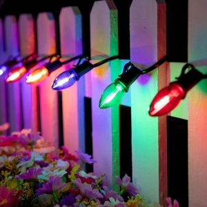 Phổ biến C7 RGB <span class=keywords><strong>LED</strong></span> nhựa ngoài trời không ướt Windproof chống mùa thu chuỗi <span class=keywords><strong>Lights</strong></span> cho cây giáng sinh trang trí tip bong bóng chiếu sáng - Product Image 3