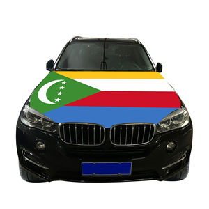 <span class=keywords><strong>Comoras</strong></span> cubierta de capó de coche nacional bandera cubierta de motor de coche bandera al por mayor tela elástica personalizada venta directa de fábrica - Product Image 4