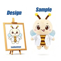 Peluche Abeille Personnalisée Leehom OEM avec Logo – Doudou Super Doux pour Enfants, Cadeau de Cérémonie Scolaire