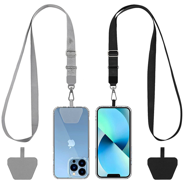 Custom Logo Multifunctional Patch Phone Lanyards Universal Crossbody Cell Phone Strap Shoulder Strap Phone Cord 120 Length