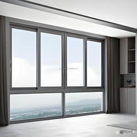 Rieles deslizantes para puertas y ventanas de aleación de aluminio de China, Partición de ventanas deslizantes plegables para uso en cocina y balcón y patio