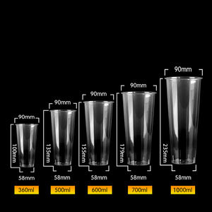 350 ml 500 ml 600 ml 700 ml 1000 ml Gobelet à emporter en plastique pp. 12 oz 16 oz 20 oz 32 oz PP Tasse en plastique pour le jus de café lait thé - Product Image 5