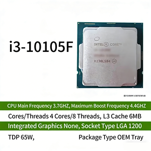 Nuevo para <span class=keywords><strong>Core</strong></span> <span class=keywords><strong>I3</strong></span>-<span class=keywords><strong>10105F</strong></span> 3.70GHz CPU de 4 Núcleos y 8 Subprocesos DDR4-2666 65W TDP 128GB Memoria Máxima Computadora de Escritorio - Product Image 3
