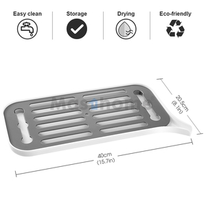 Masthome Hollow Design cucina bagno lavello mensola sapone spugna scolapiatti cucina porta spugna lavello in plastica Caddy con vassoio - Product Image 2