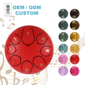 2023 Thiết Kế Mới Trung Quốc Truyền Thống Năm Giai Điệu Chế Độ Trống Màu Đỏ Balmy C Chìa Khóa Thép Lưỡi Trống 6 Inch (15Cm) 8 Lưỡi Thiết Kế Mới - Product Image 1