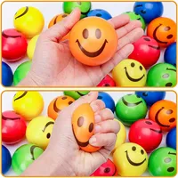 Vente en gros de balles anti-stress en PU de 6,3 cm avec impression de logo, balles en mousse PU personnalisées avec logo