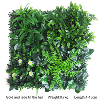 Mur de plantes artificielles 3D en gazon vert, panneau de fond pour décoration de jardin, maison, 40x50cm