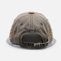 Casquette de baseball vintage délavée et vieillie à 6 panneaux, broderie logo, ajustée, sportive, douce, unie, pour homme, idéale pour les activités de plein air et la protection solaire