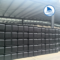 Plateforme flottante modulaire pour yacht, ponton en PE noir Marina & Resorts