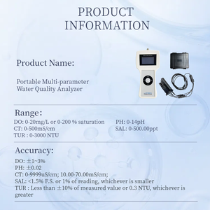 Analyseur portable de la qualité de l'eau en temps réel en ligne, kit de test de la teneur en sel, de l'oxygène dissous, du pH et de l'ammoniac pour la détection de l'eau - Product Image 6