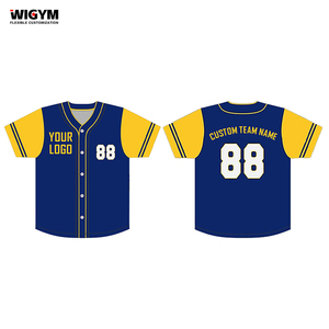 เสื้อเบสบอลมืออาชีพสั่งทำได้สำหรับผู้ชายชุดแขนสั้นใส่สบายระบายอากาศได้ดี - Product Image 1