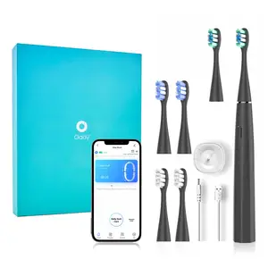 Escova de dentes eletrônica sem fio, escova dental ultrassônica, para adultos, automática, recarregável com aplicativo