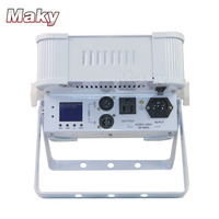 Projecteur LED plat sans fil 2,4 G DMX à piles CE RoHS, effet de lavage, éclairage de scène DJ