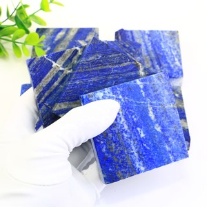 Gran oferta, Piedra en bruto de cristal Natural, rebanada de lapislázuli, placa de losa de piedras preciosas de cristal pulido para decoración del hogar Fengshui - Product Image 3