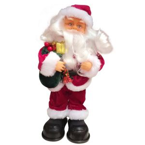 Santa Claus Cantante y Bailarín de Poliéster Ecológico de 23 cm, Funciona con Pilas, Decoración Navideña, Regalo para Niños, Oferta 2023 - Product Image 2
