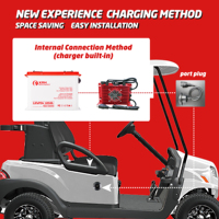 Batterie LiFePO4 38,4V 105Ah avec test de charge, chargeur rapide 43,8V 100A et protection BMS 250A pour voiturette de golf, 6000 cycles